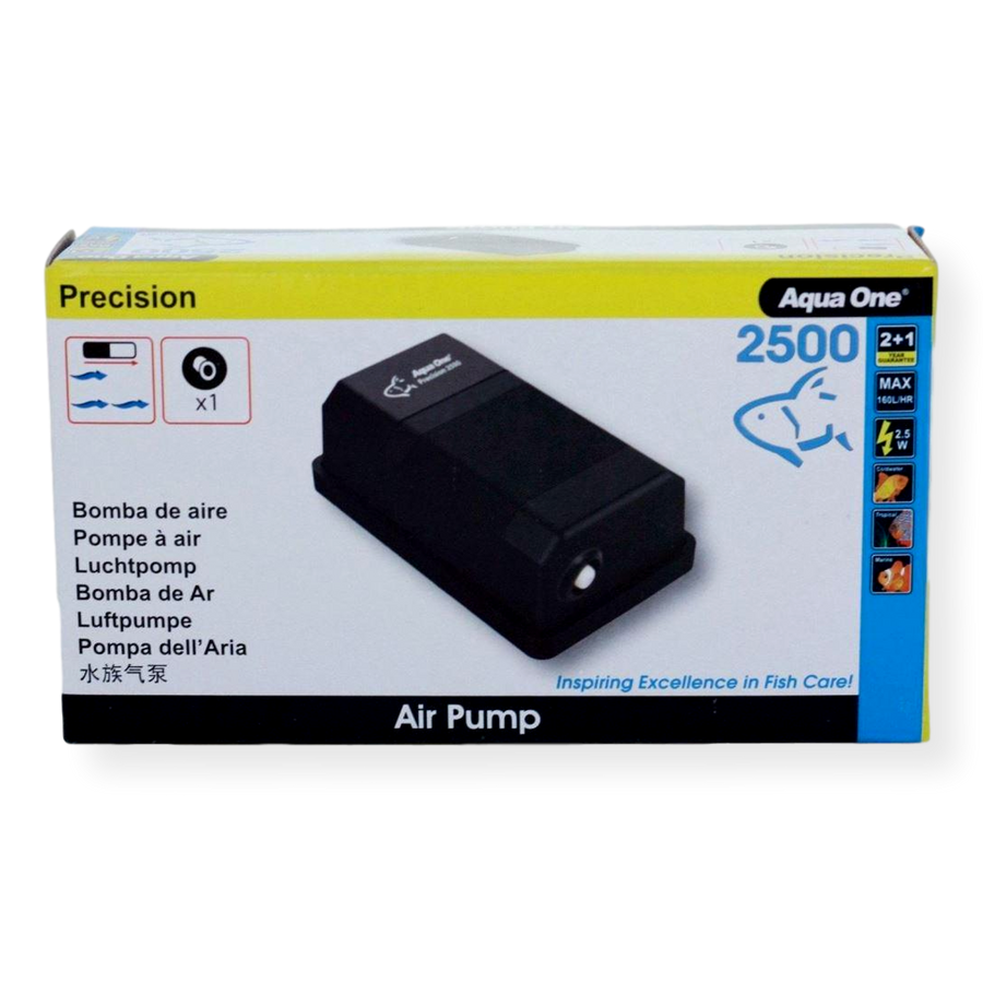 Aqua One Precision 2500 Airpump Single 160 L hr Pet Connect NZ