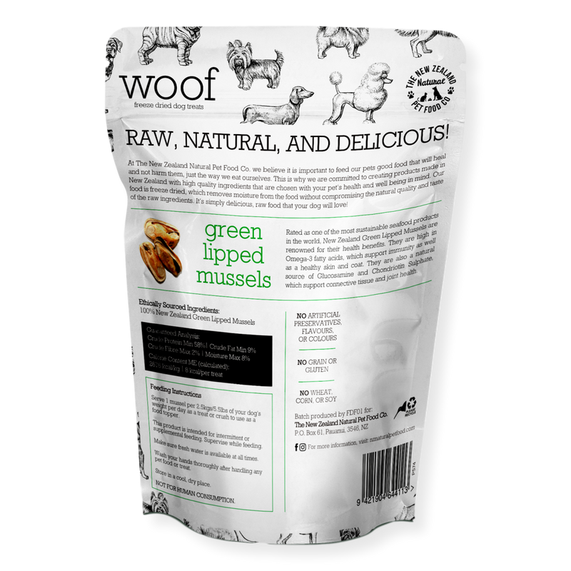 Woof Green Lipped Mussel Treats