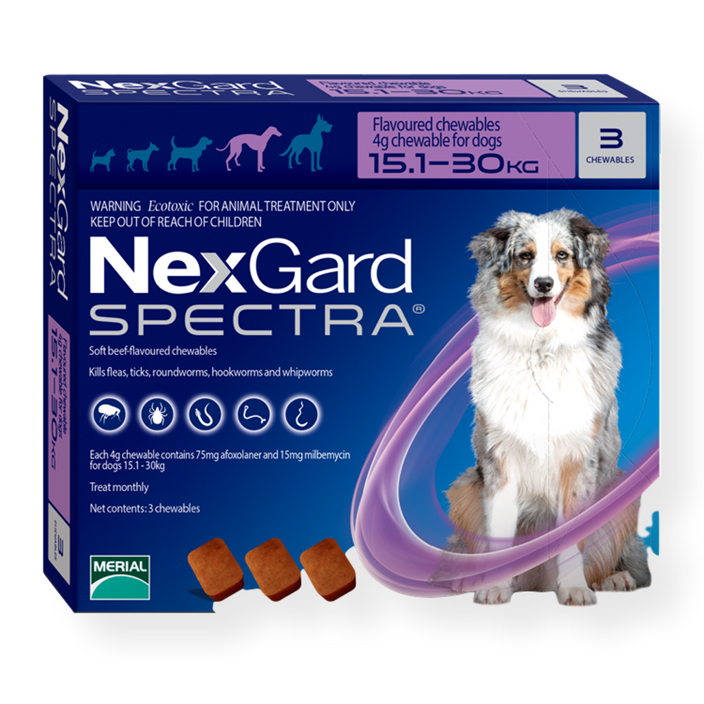 NexGard Spectra Chewable Dog Flea, Tick, & Worm Treatment