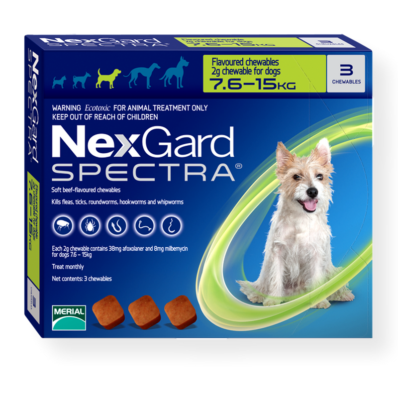 NexGard Spectra Chewable Dog Flea, Tick, & Worm Treatment