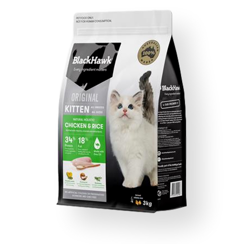 Black Hawk Chicken & Rice Kitten Food