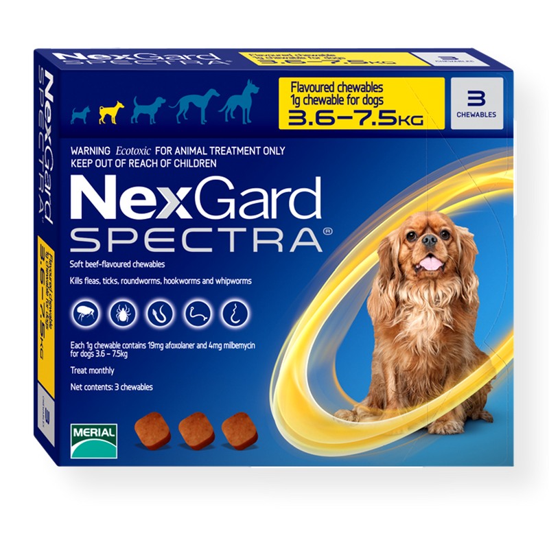 NexGard Spectra Chewable Dog Flea Tick Worm Treatment Pet Connect NZ